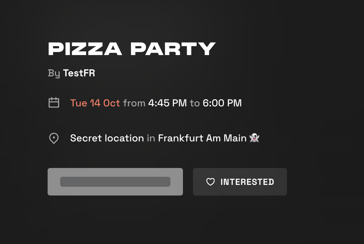 Set up a secret address for your event – Help Center